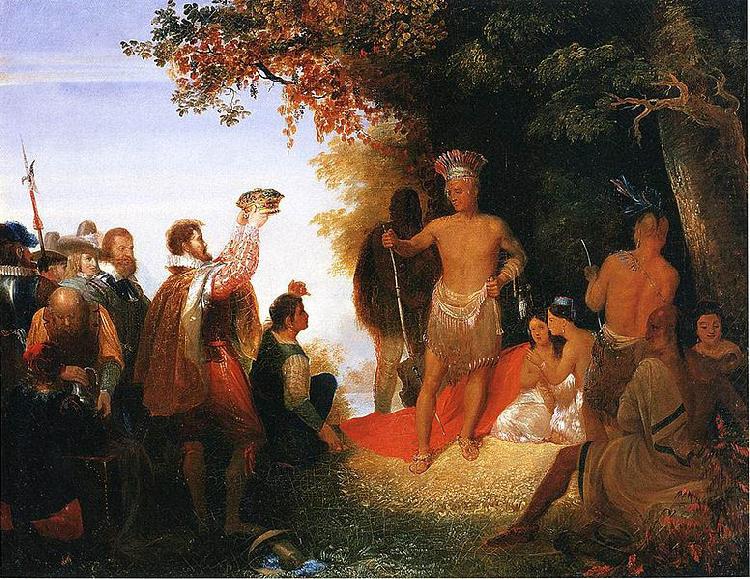 The Coronation of Powhatan, John Gadsby Chapman